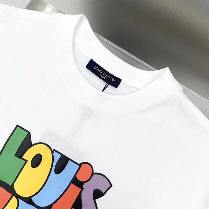 【大特価】ルイヴィトン NBA フロント&バック レタープリントTシャツ コピー vuj38824