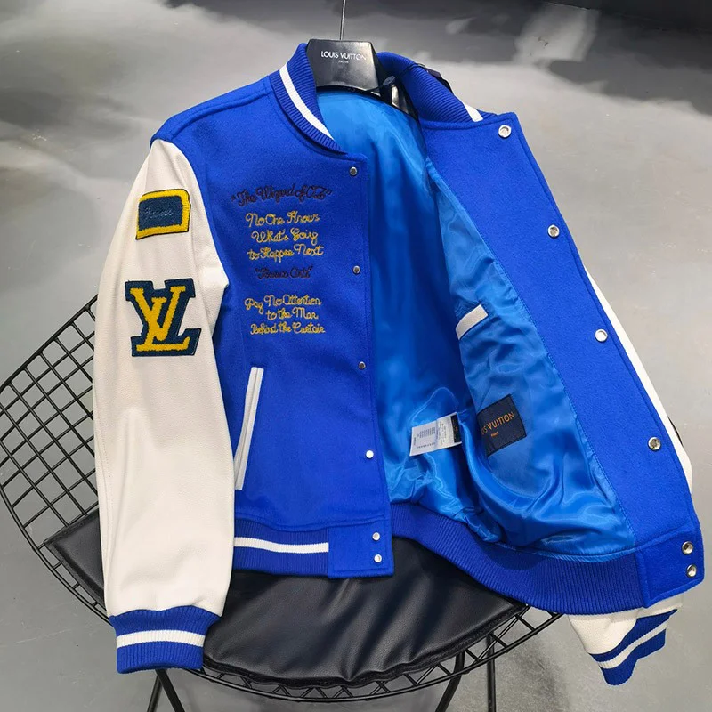 可愛い ルイヴィトン ジャケット コピー バーシティ ブルー アウター vuj54274