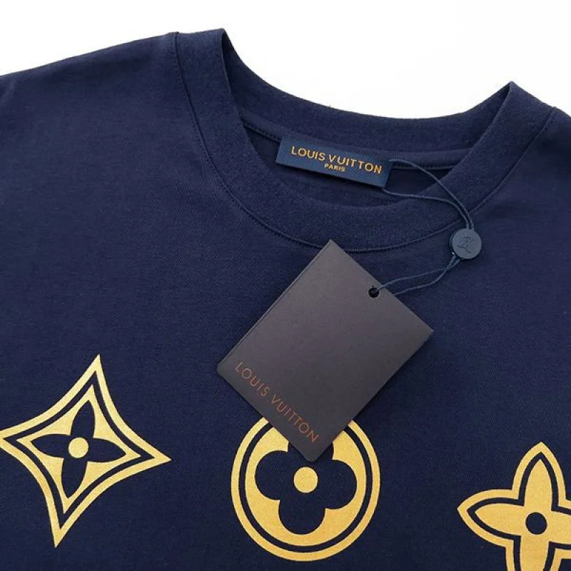 日本未入荷​ルイヴィトン◆モノグラム Tシャツ ブルー 偽物 vuj74402