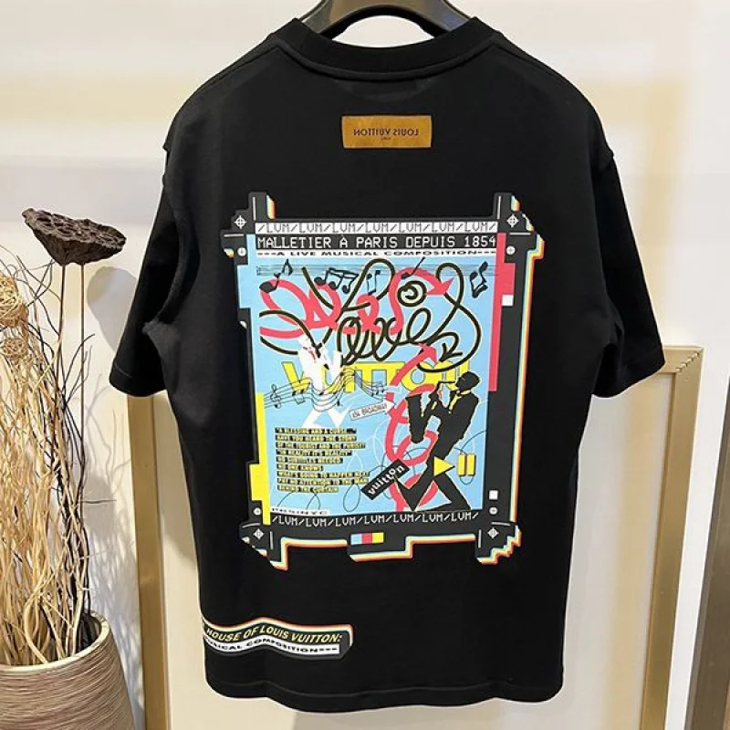 定番ルイヴィトン ジャズフライヤーズ半袖Tシャツ コピー コットン vul03525