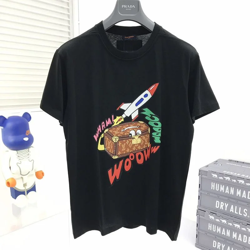 目を惹くカラー希少品★ルイヴィトン☆ジャカードダック クルーネック Tシャツ 偽物 vul56356