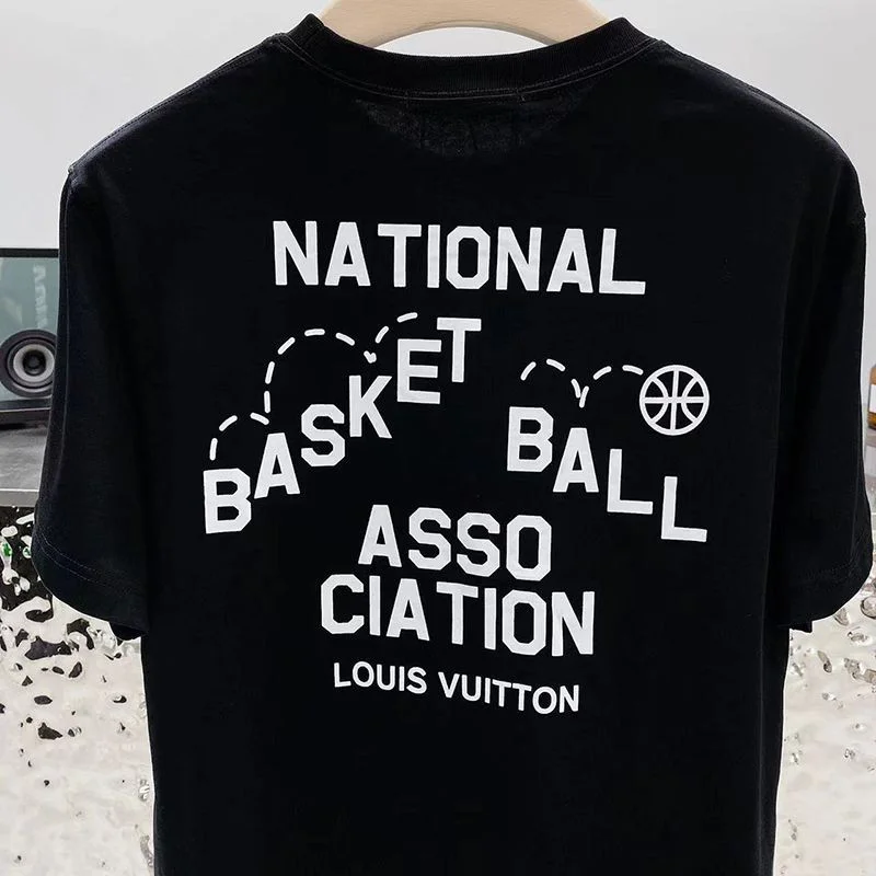希少【​ルイヴィトン】NBAフロントアンドバックレタープリントTシャツ コピー vun57602