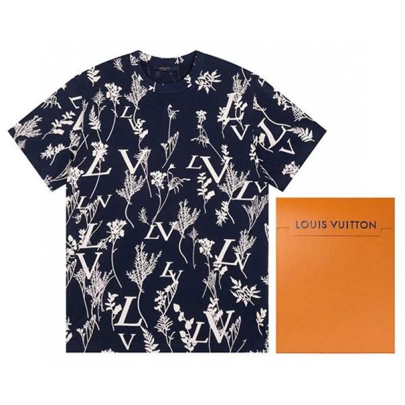 大人気!ルイヴィトン◆モノグラム Tシャツ ブルー スーパーコピー vun93461