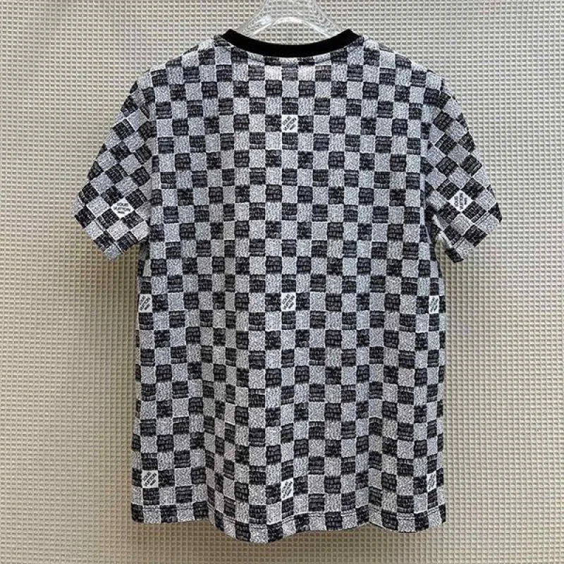 完売必至ルイヴィトン Tシャツ パロディ Demier 半袖 ピクセル チェッカーボード vuo45783
