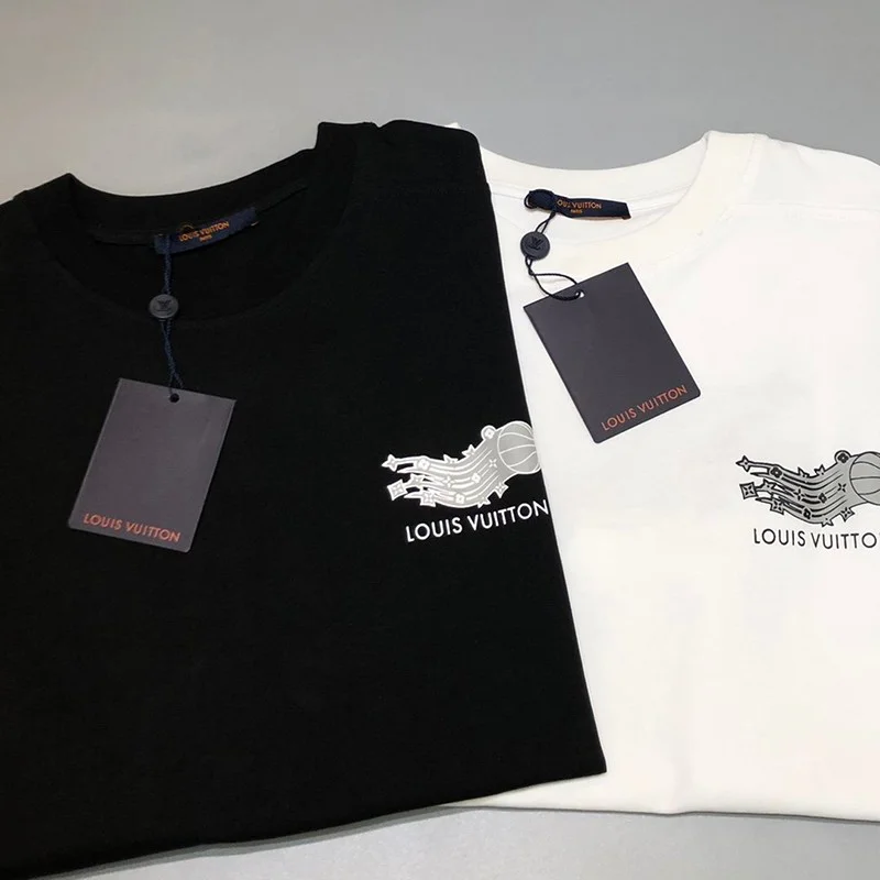累積売上総額第1位!ルイヴィトン Tシャツ コピー 21SS フロウティングLVプリンテッド vuo75501