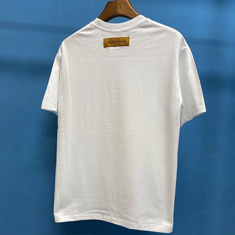 プレゼント最適 ルイヴィトン 半袖 コピー コットン ロゴ Tシャツ vuq17830
