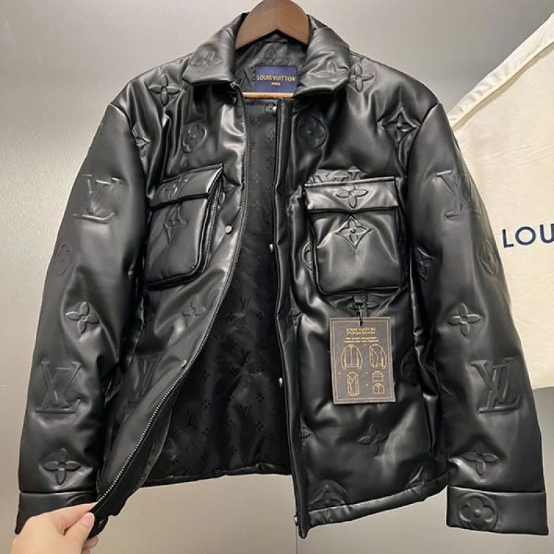 ★日本!!人気!ルイヴィトン レザーダウンジャケット 偽物 vur32833