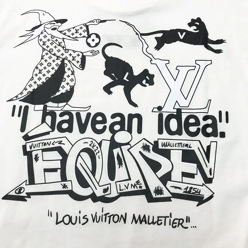 人気No1【新作!】ルイヴィトン LVスプレッドエンブロイダリーTシャツ パロディ vus39701