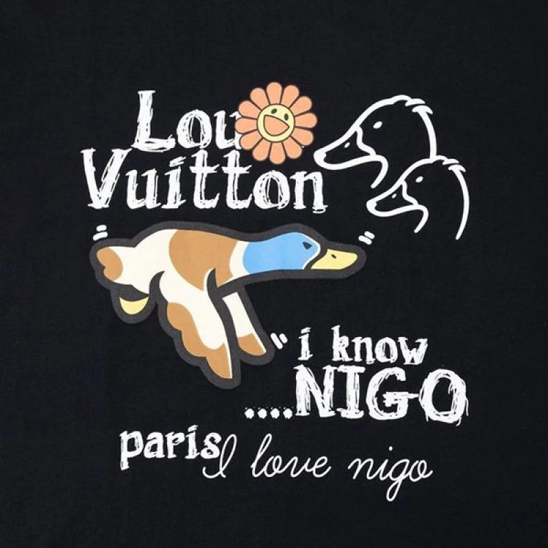 世界中で大人気♪ルイヴィトン nigo コラボ クルーネックTシャツ コピー ダック vut38937