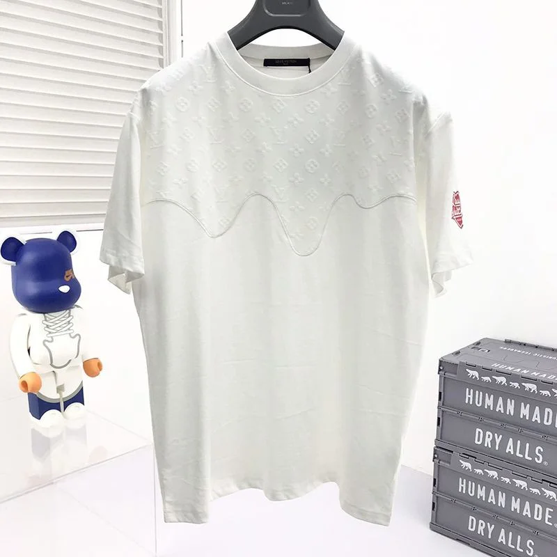 21AW新作◆ルイヴィトン◆Tシャツ 偽物 トップス 半袖 メンズ レッドホワイト vut55911