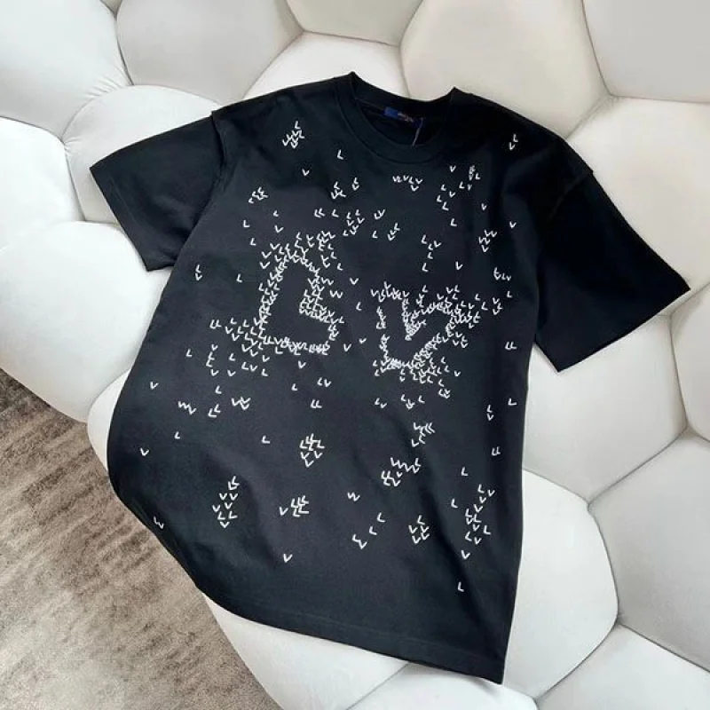 お洒落ルイヴィトン LV スプレッド バイカラー 嘿Tシャツ コピー vuw43970