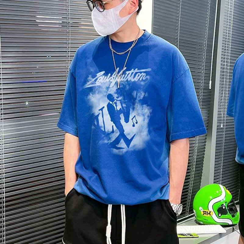 【すぐ届く】 ルイヴィトン メゾン LVクルーネック Tシャツ コピー vut37940