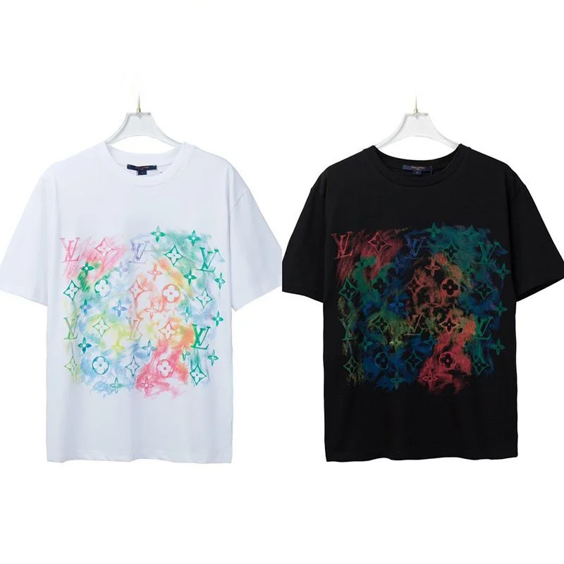 最安値挑戦☆​ルイヴィトン Tシャツ コピー ウォーターカラーモノグラム☆ロゴ vuy52487
