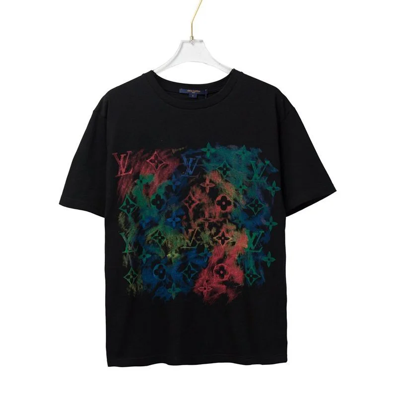最安値挑戦☆​ルイヴィトン Tシャツ コピー ウォーターカラーモノグラム☆ロゴ vuy52487