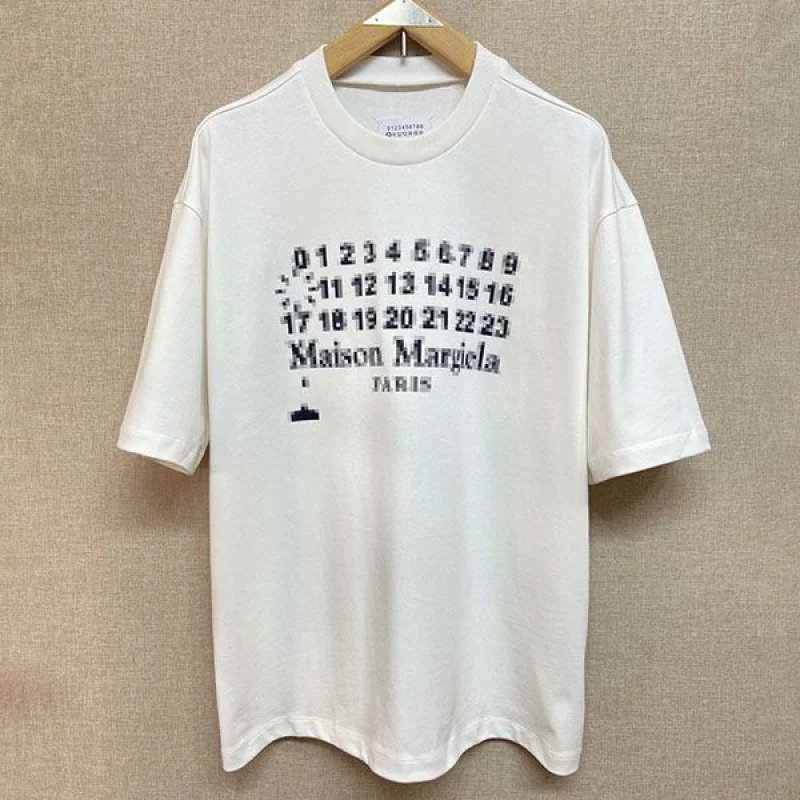 大人気!メゾン マルジェラ ナンバーロゴTシャツ偽物 白 Mab80079