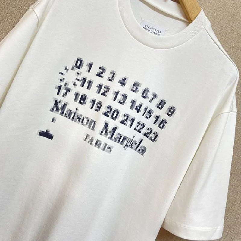 大人気!メゾン マルジェラ ナンバーロゴTシャツ偽物 白 Mab80079