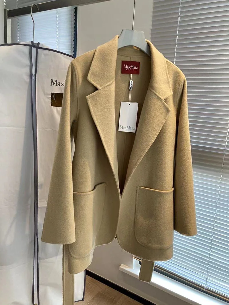 欲しい♡超限定♪マックスマーラ 偽物 ウールリバーシブルジャケット カーキ maa83445