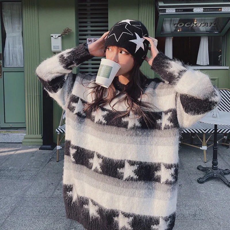 セール新作☆ミュウミュウ 偽物☆ オーバーサイズロゴモヘアセーター♪ mya10924