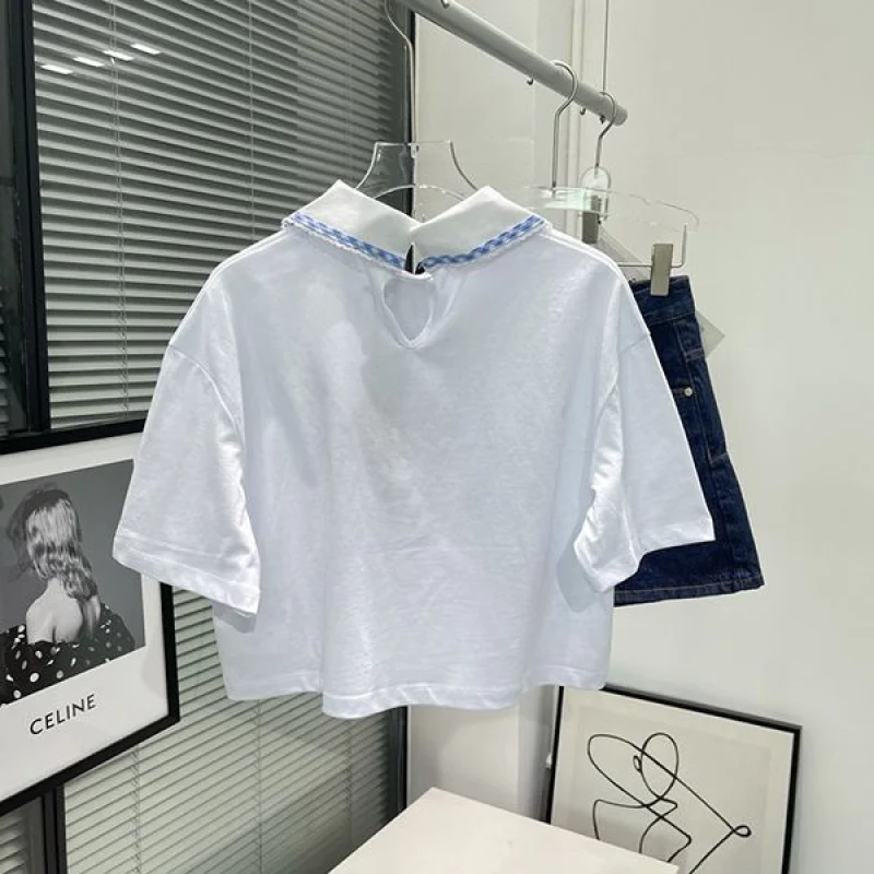 稀少 ミュウミュウ コットンジャージー 長袖Tシャツ 偽物 mye96721
