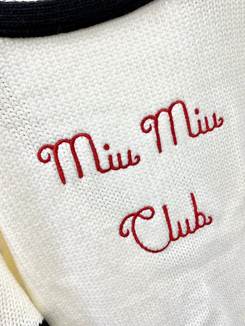 21AW新作☆MIU MIU セーター 偽物☆ オーバーサイズロゴモヘアセーター♪ myi23251