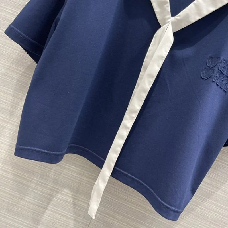 人気急上昇ミュウミュウ プリントコットンジャージー Tシャツ コピー myn64277