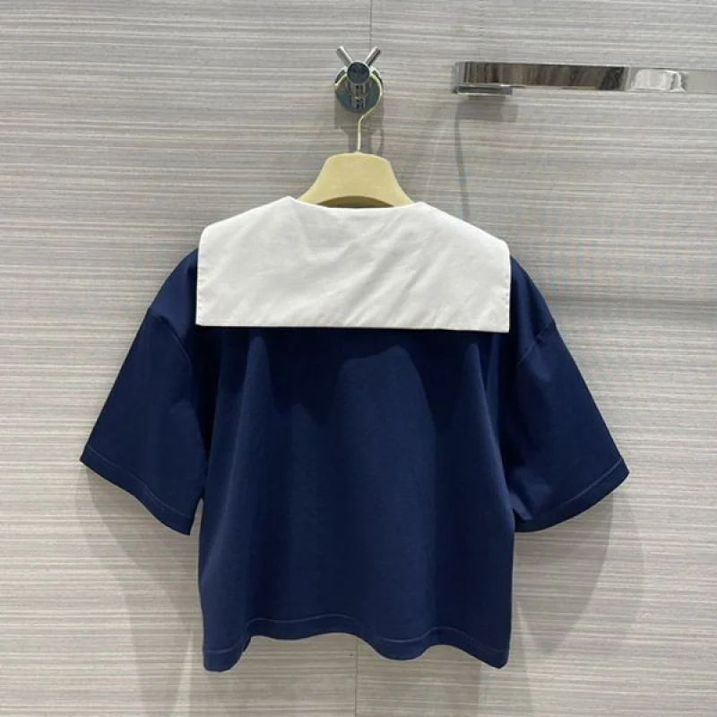 人気急上昇ミュウミュウ プリントコットンジャージー Tシャツ コピー myn64277