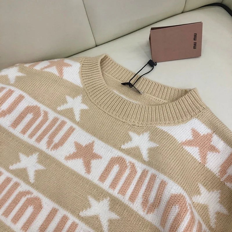 セール新作☆MIU MIU セーター 偽物☆ オーバーサイズロゴモヘアセーター♪ myr89013