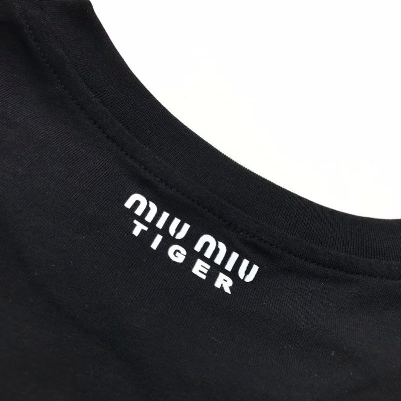 累積売上総額第１位！ミュウミュウ タイガー Tシャツ 偽物 myt21247