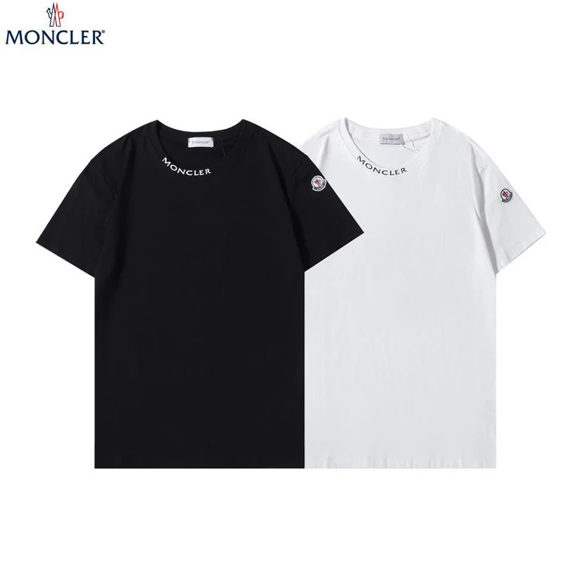 大人気!モンクレール カフスロゴ付き Tシャツ 偽物 2色 moc99123