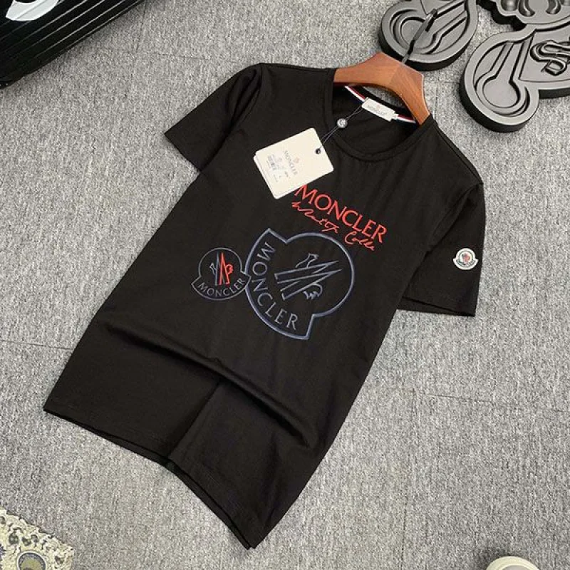 大人気!モンクレール コットンジャージ クルーネック ロゴTシャツ コピー mof25797