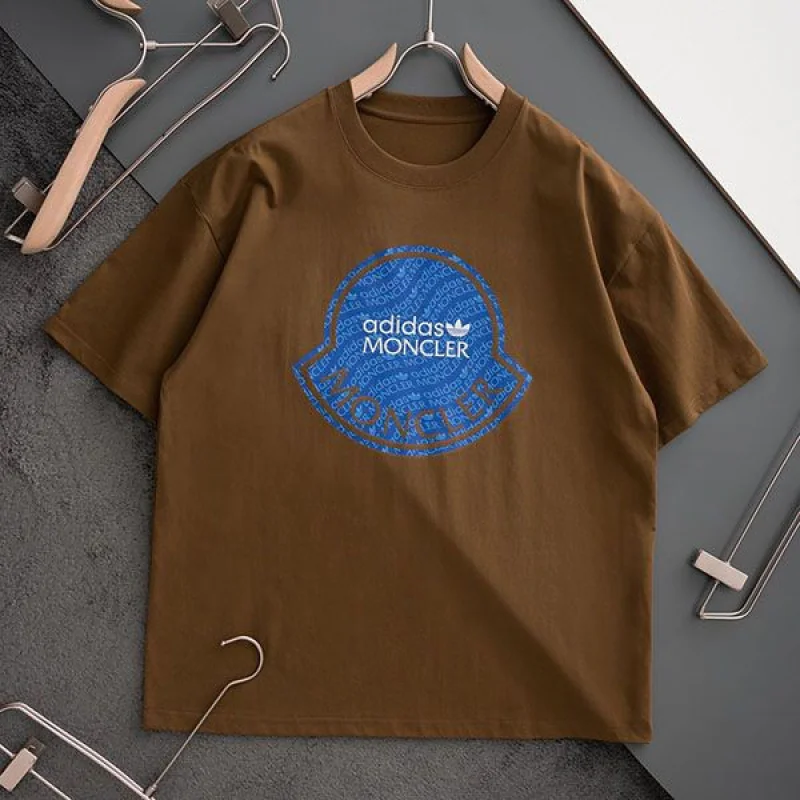 ブティック♪モンクレール アディダス コラボ★ロゴプリント Tシャツ 偽物 moi78908
