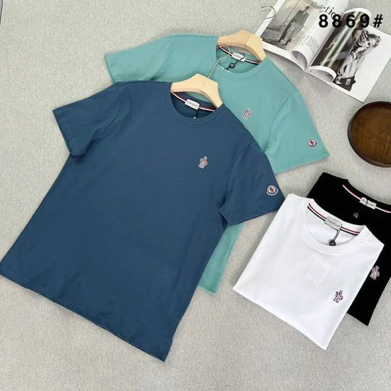 モンクレール コットンジャージ クルーネック ロゴTシャツ 偽物 moj56475