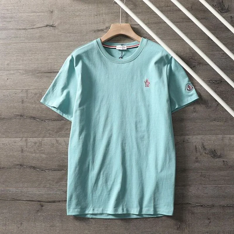 モンクレール コットンジャージ クルーネック ロゴTシャツ 偽物 moj56475