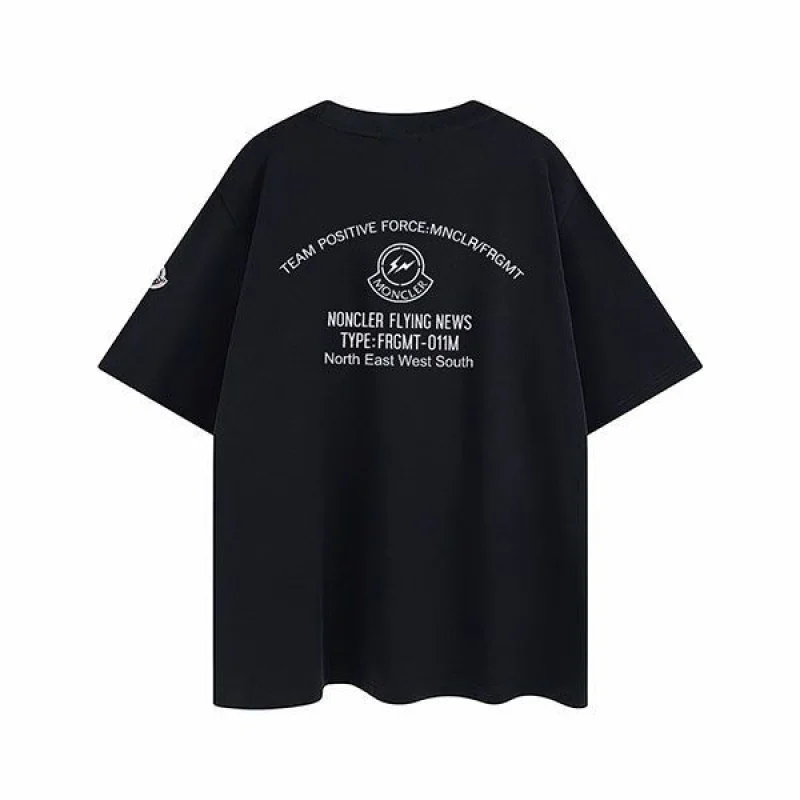 追跡付 モンクレール 偽物 コットンロゴプリント Tシャツ moj86981