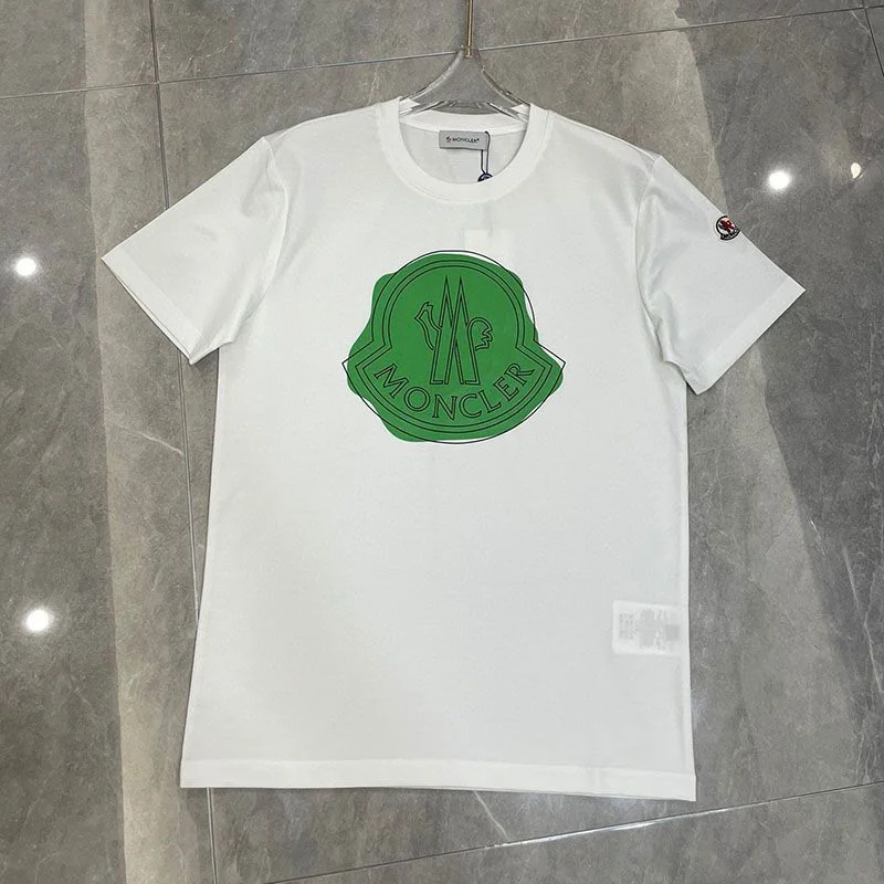 可愛い モンクレール Tシャツ 偽物 半袖 クルーネック ロゴ 2色 moo22876
