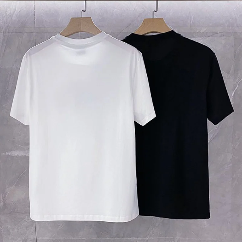23SS☆モンクレール 偽物 ロゴ コットン クルーネック Tシャツ 2色