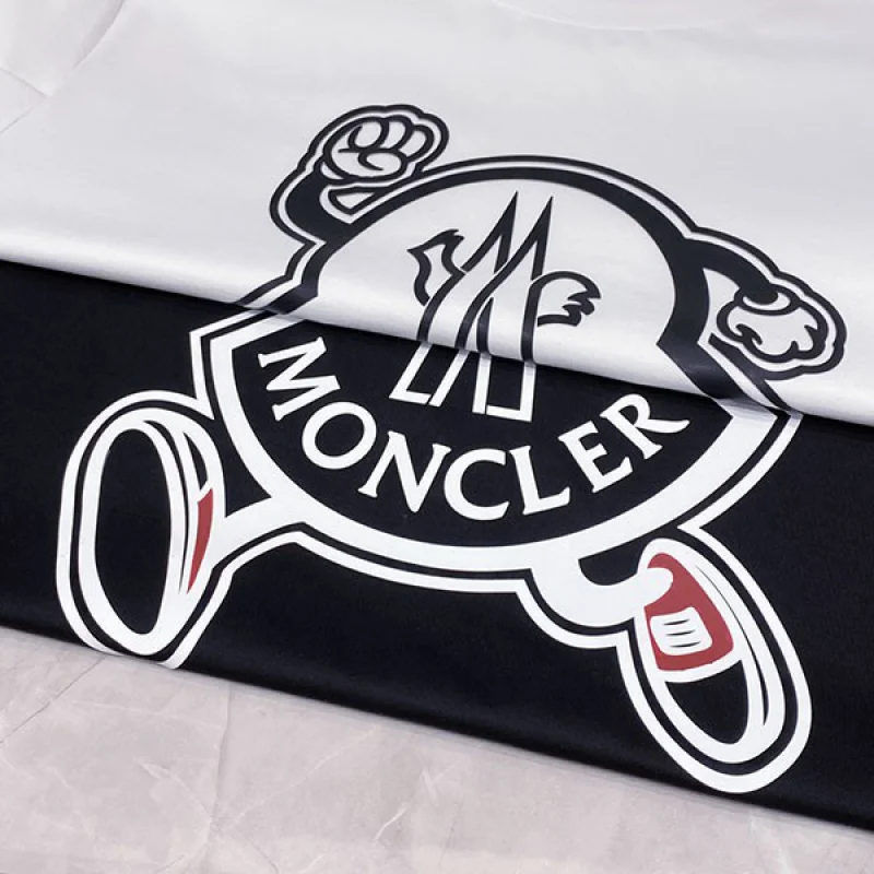 23SS☆モンクレール 偽物 ロゴ コットン クルーネック Tシャツ 2色