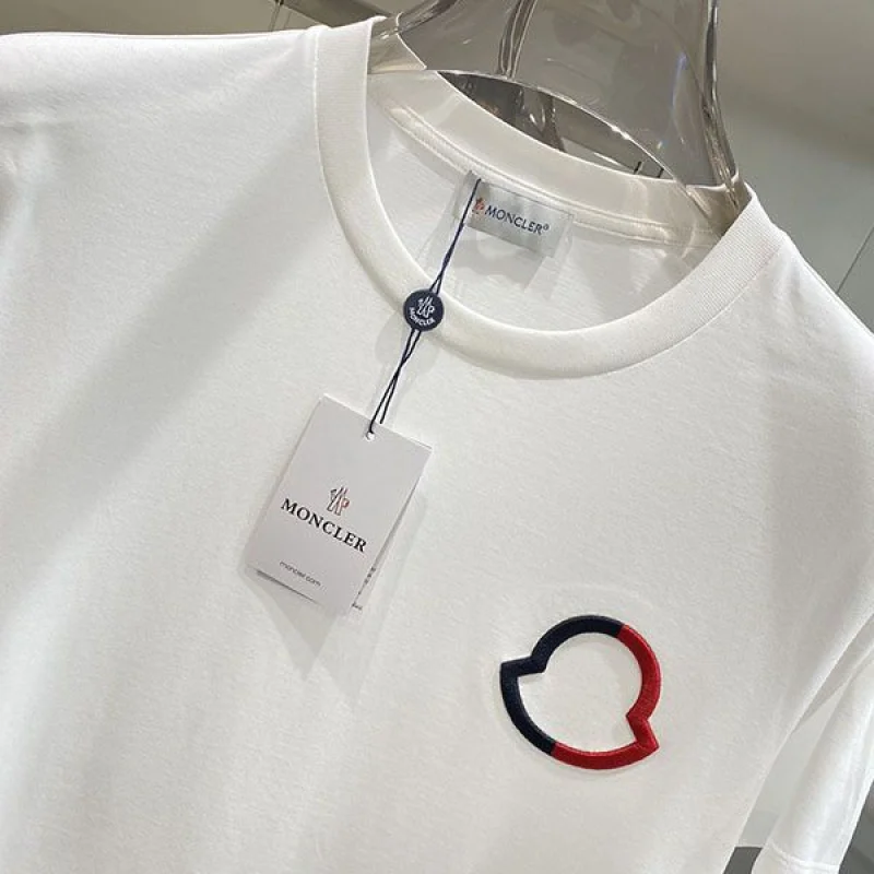 23SS☆モンクレール 偽物 ロゴ コットン クルーネック Tシャツ 2色