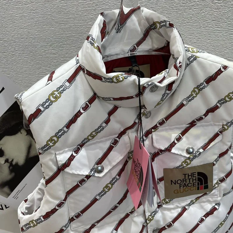 日本未入荷 グッチ×ノースフェイス モノグラム ダウン ベストコピー Nob43141