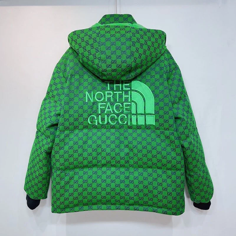 追跡付き発送 暖かい服装 グッチ×ノースフェイス コピー ダウン ジャケット Noi99606