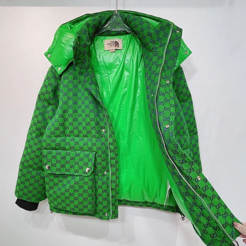 追跡付き発送 暖かい服装 グッチ×ノースフェイス コピー ダウン ジャケット Noi99606