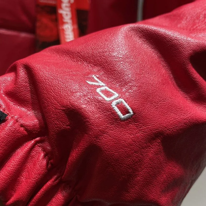 稀少 シュプリーム xノースフェイス コピー レザーヌプシダウンジャケット Noj67375