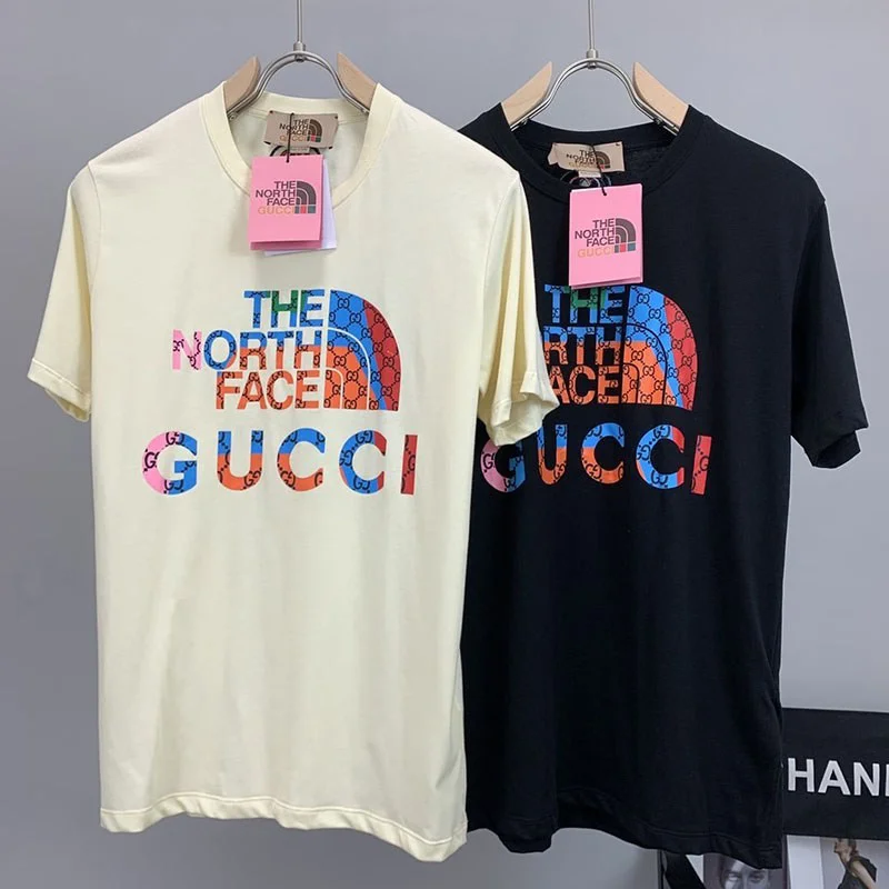 関税負担なしグッチ×ノースフェイス 偽物 コラボ★スペシャルロゴTシャツ Nop62440