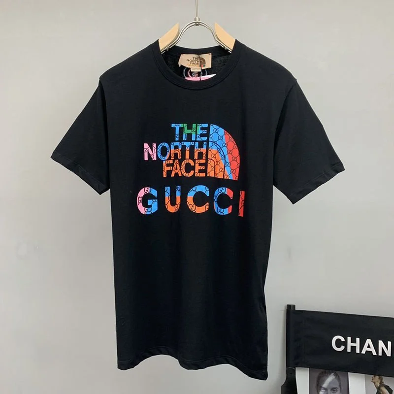 関税負担なしグッチ×ノースフェイス 偽物 コラボ★スペシャルロゴTシャツ Nop62440