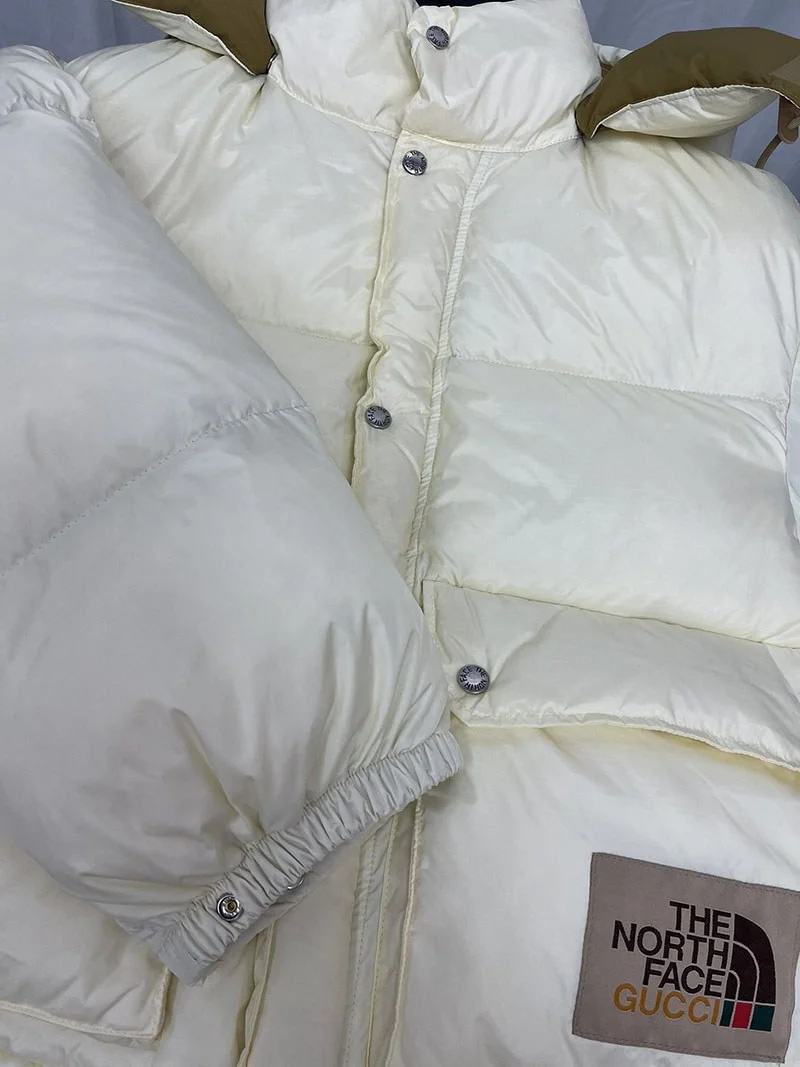 送料込 グッチ ノースフェイス 偽物 ナイロンダウン Nox42122