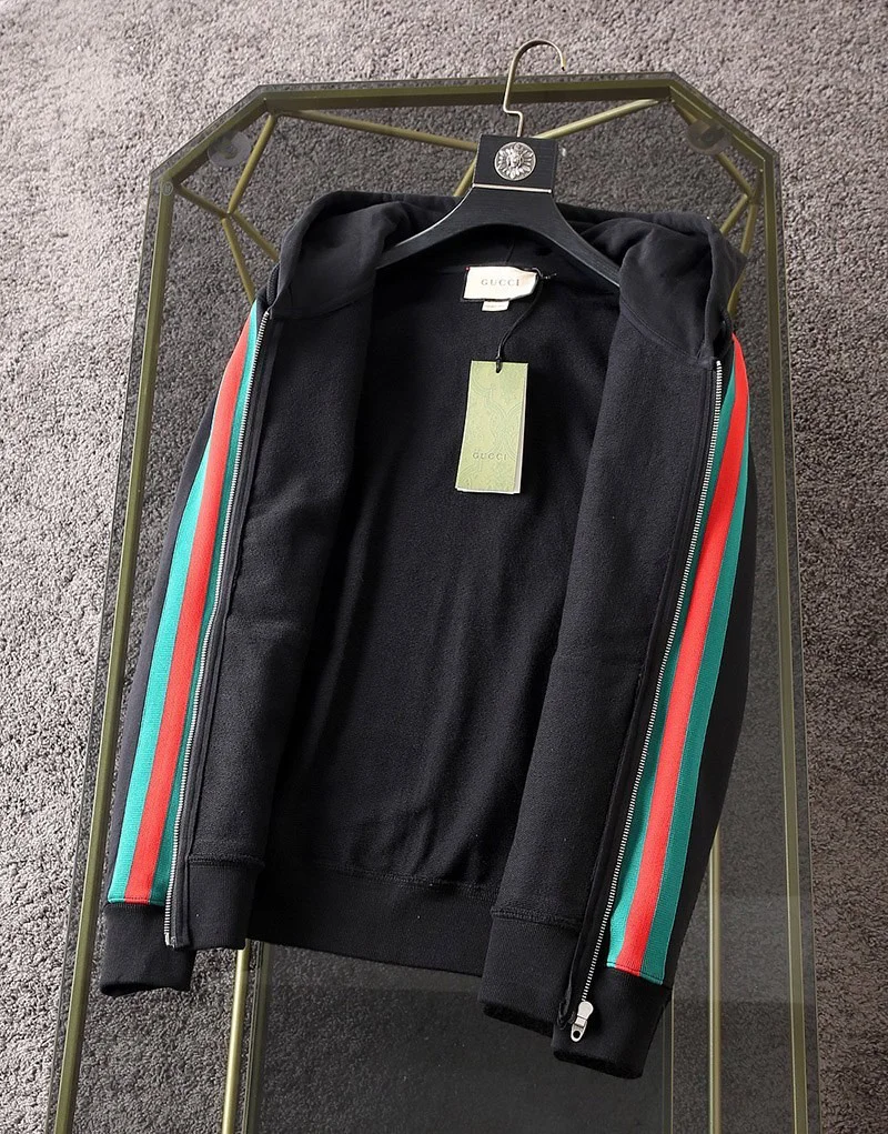 暖かい服装グッチ×ノースフェイス 偽物 コラボロゴジップアップフーディNoy33057