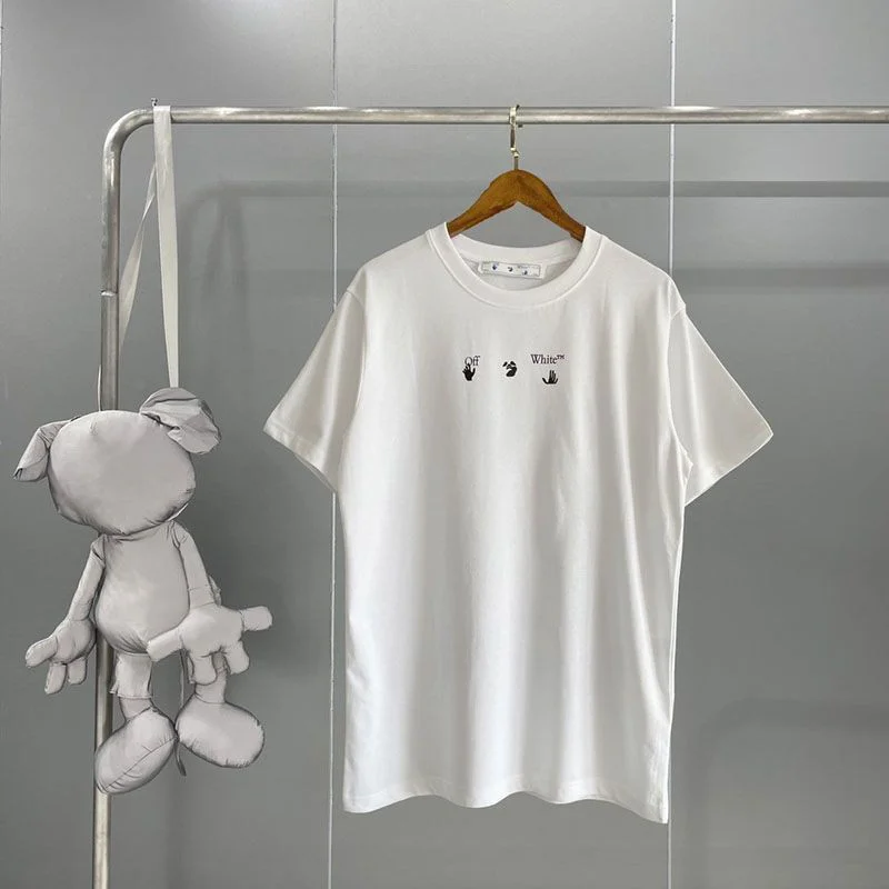 一目惚れ♪オフホワイト 偽物 マーカーアローコットンTシャツ ofe58168