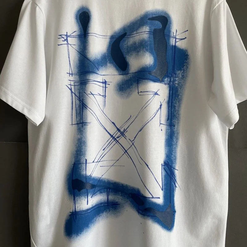 一目惚れ♪オフホワイト 偽物 マーカーアローコットンTシャツ ofe58168