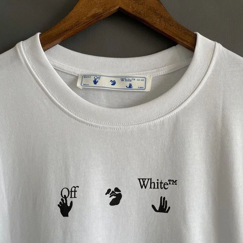 一目惚れ♪オフホワイト 偽物 マーカーアローコットンTシャツ ofe58168