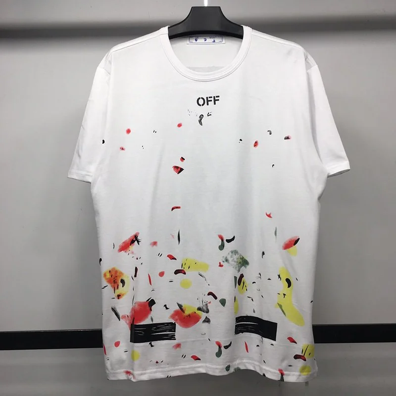 日本未入荷OFF WHITE Tシャツ コピー スプレー カラバッジョ スリムフィット off22653